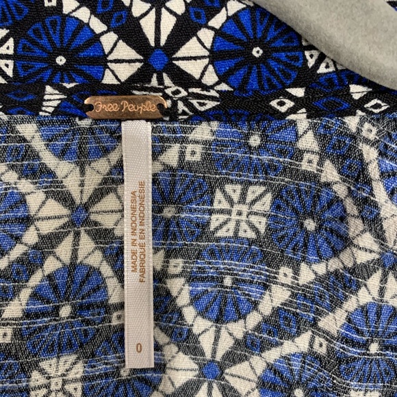 Free People Melody Printed Mini Dress Size 0 - Picture 5 of 5